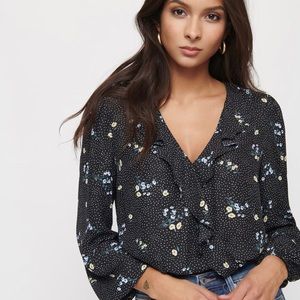 Dynamite Christine Ruffle Blouse